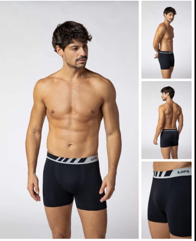 Cueca Boxer Microfibra Sem Costura Lupo